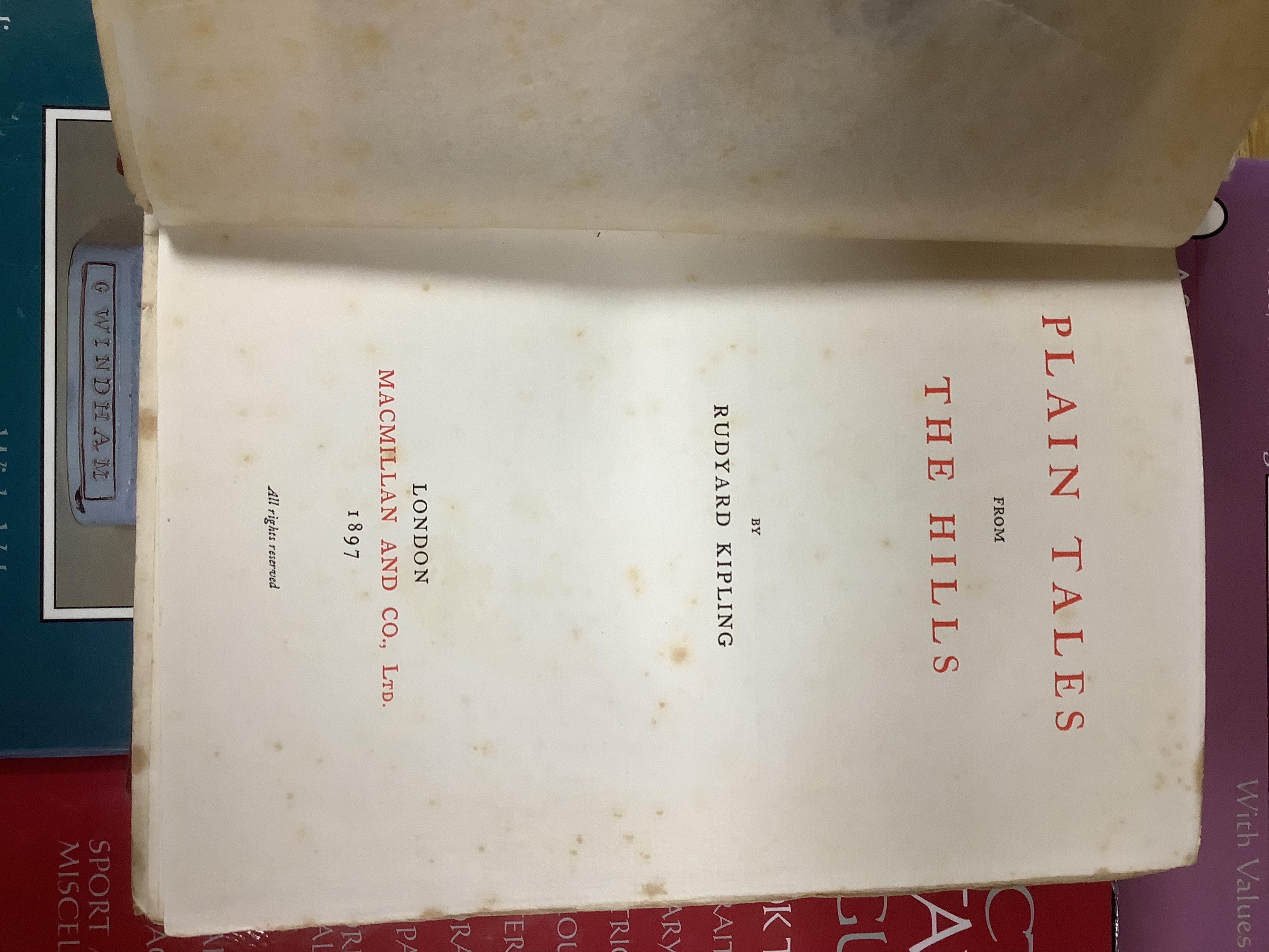 Kipling, Rudyard - The Works, 31 vols, 8vo, red cloth, gilt spines, MacMillan & Co. Condition - binding tatty
